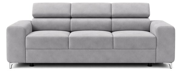 Canapea Extensibilă 3 locuri TIME , cu tetiere reglabile, cu suport lombar, 255x97x94 cm, Gri - Outlet
