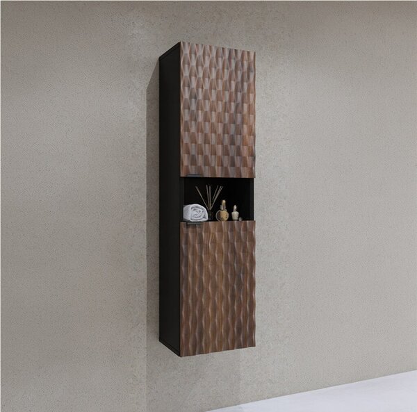 Dulap lemn masiv baie Enzaro, 133 × 33 × 35 cm