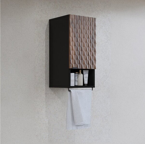 Dulap lemn masiv baie Enzaro, 81 × 33 × 35 cm