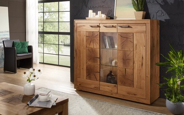 Vitrină lemn masiv II Rustic Home 150 cm