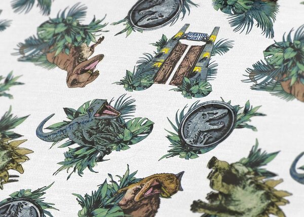 Cearșaf cu elastic cu motiv Jurassic World - 90 x 200 cm