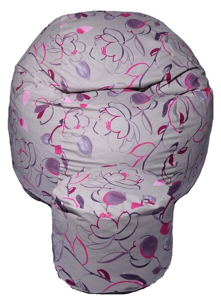 Set Fotoliu King Size cu Otoman (suport picioare), Material Textil - Flower Buds