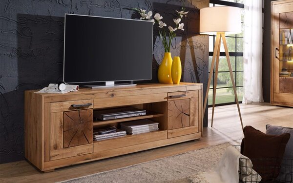 Comodă TV lemn masiv Rustic Home, 200 × 46 × 62 cm