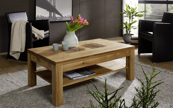 Măsuță lemn masiv de cafea Rustic Home, 118 × 70 × 45 cm