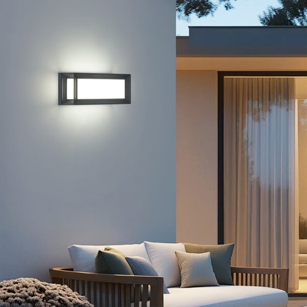 Brilagi - Aplică de perete LED PARKER/12W/230V 3000/4500/6000K antracit IP44
