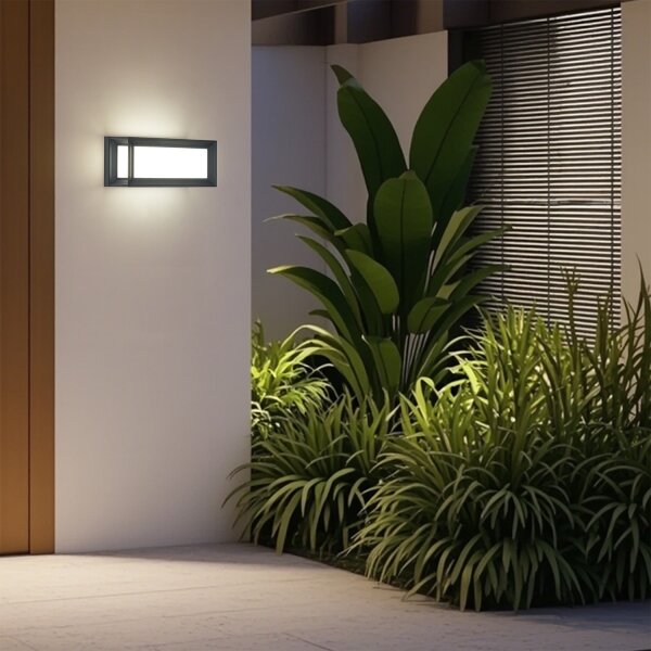 Brilagi - Aplică de perete LED PARKER/12W/230V 3000/4500/6000K antracit IP44