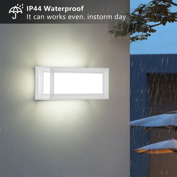 Brilagi - Aplică LED de exterior cu senzor PARKER LED/12W/230V alb IP44