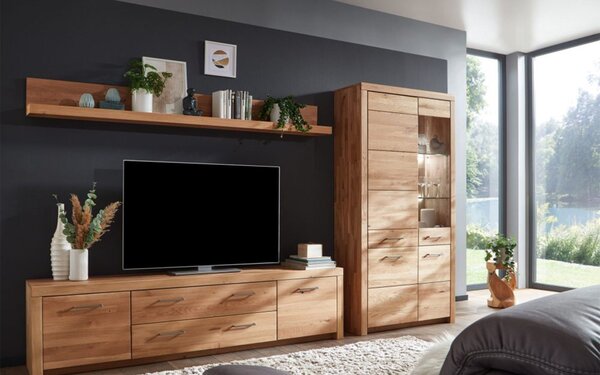Comodă TV lemn masiv Toscana, 223 × 56 × 40 cm