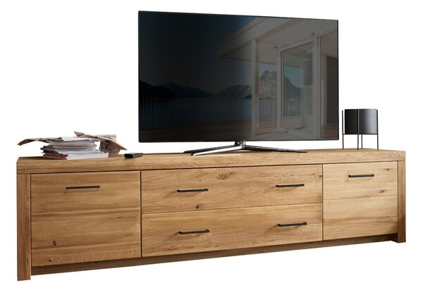 Comodă TV lemn masiv Toscana, 223 × 56 × 40 cm