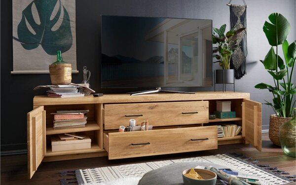 Comodă TV lemn masiv Toscana, 223 × 56 × 40 cm