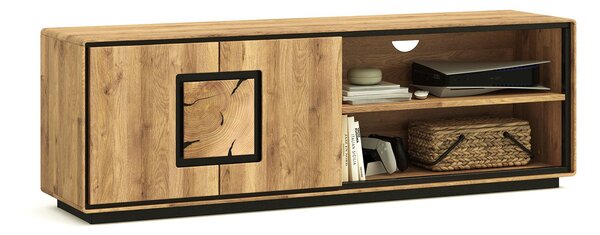 Comodă TV lemn masiv Verona, 166,5 × 54 × 40 cm