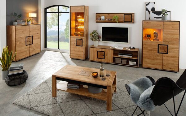 Comodă TV lemn masiv Verona, 166,5 × 54 × 40 cm