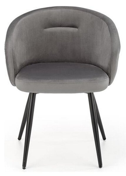 Scaun K430, gri, stofa/metal, 61x54x77 cm