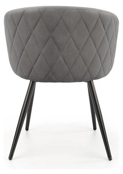 Scaun K430, gri, stofa/metal, 61x54x77 cm