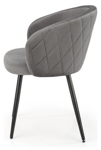 Scaun K430, gri, stofa/metal, 61x54x77 cm
