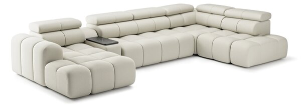 Colțar lemn masiv Bliss cu extensie electrică 398×113 cm