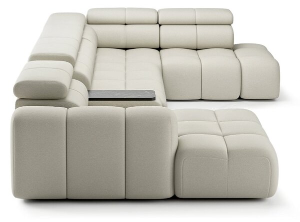Colțar lemn masiv Bliss cu extensie electrică 398×113 cm