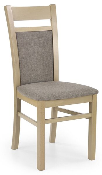 Scaun GERARD 2, gri/stejar sonoma, stofa clasica/lemn de fag, 44x55x97 cm
