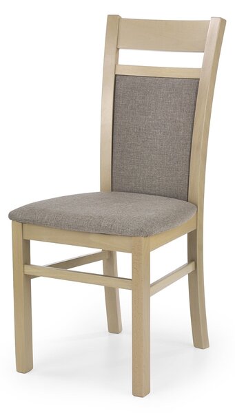 Scaun GERARD 2, gri/stejar sonoma, stofa clasica/lemn de fag, 44x55x97 cm
