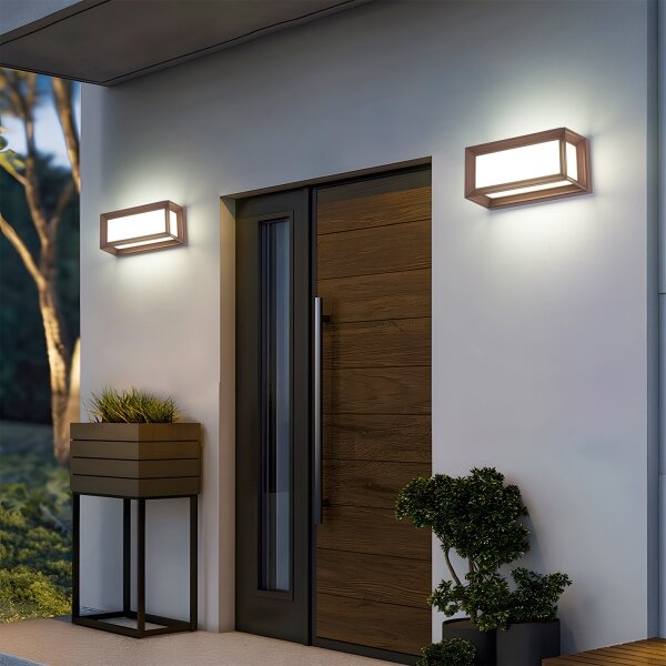 Brilagi - Aplică de perete pentru exterior PARKER, 1xE27/60W/230V, maro, IP44