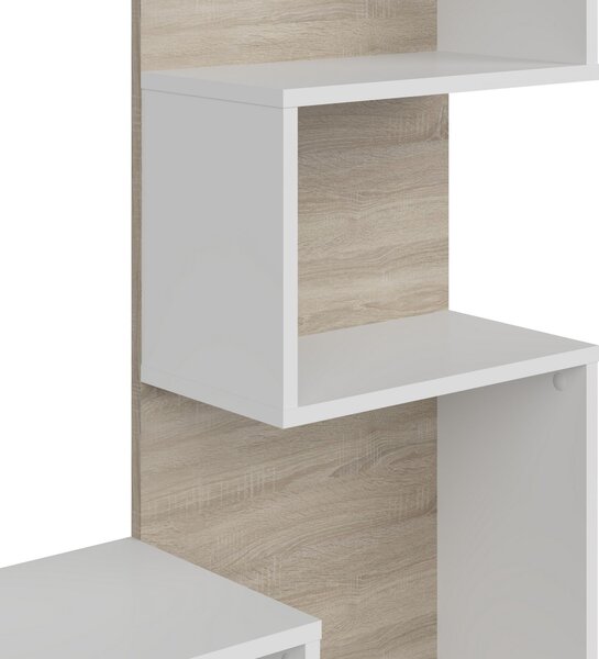 Mobilier living SNAKE, alb/stejar, PAL, 160x29x130 cm