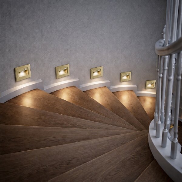 Brilagi - Lampă LED pentru scări cu senzor STEP LIGHT LED/1,5W/230V IP44, aurie