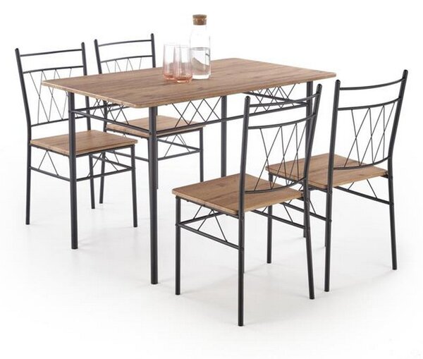 Set masa si 4 scaune FAUST, stejar