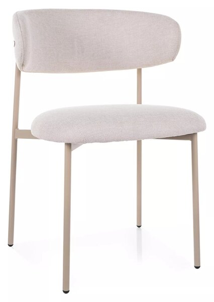 Scaun ELTON, bej deschis - Brego 22/casmir, stofa clasica/metal, 56x46x80 cm