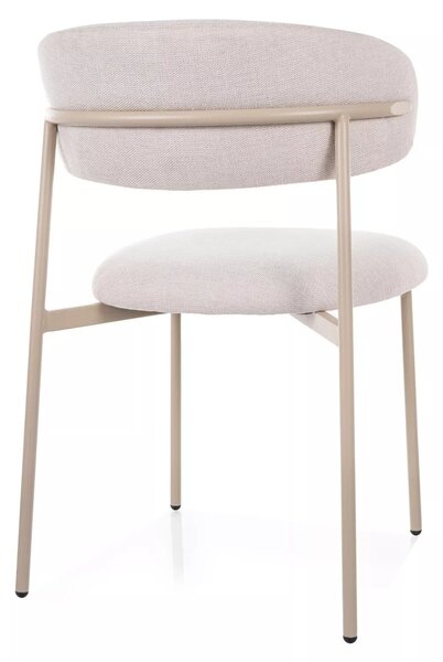 Scaun ELTON, bej deschis - Brego 22/casmir, stofa clasica/metal, 56x46x80 cm