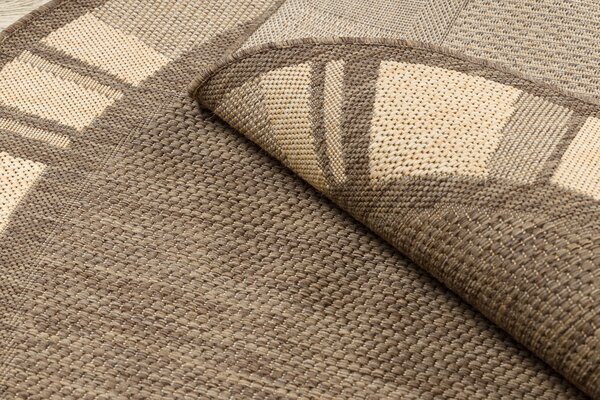 Covor sisal Floorlux rotund 20195 coffee si mais