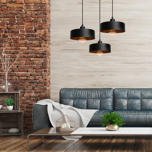 Lampă suspendată APP1334-3CP Black Gold