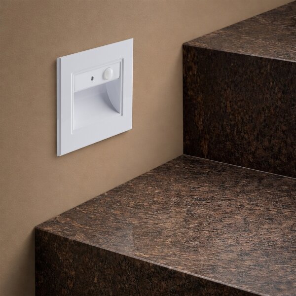 Brilagi - Aplică LED pentru trepte STEP LIGHT cu senzor LED/1,5W/230V IP44 albă