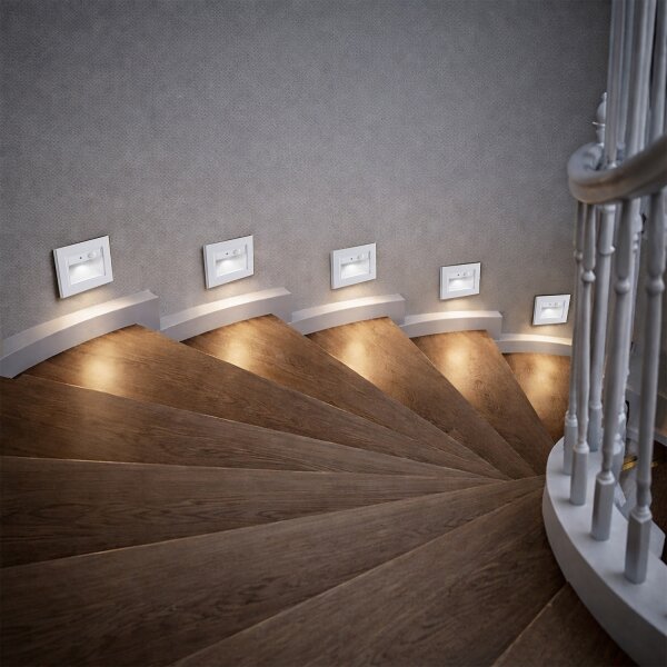 Brilagi - Aplică LED pentru trepte STEP LIGHT cu senzor LED/1,5W/230V IP44 albă