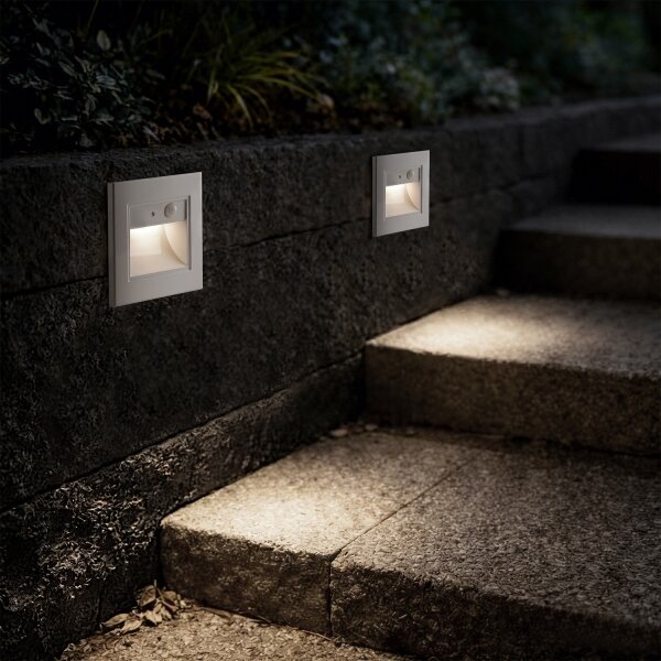 Brilagi - Aplică LED pentru trepte STEP LIGHT cu senzor LED/1,5W/230V IP44 albă