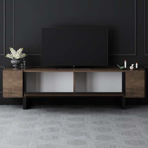 Comodă TV/ Dulap TV Yazz (nuc + negru). Promo -15%. 1153767
