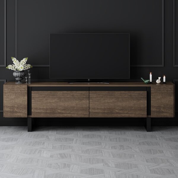 Comodă TV/ Dulap TV Yazz (nuc + negru). Promo -15%. 1153767