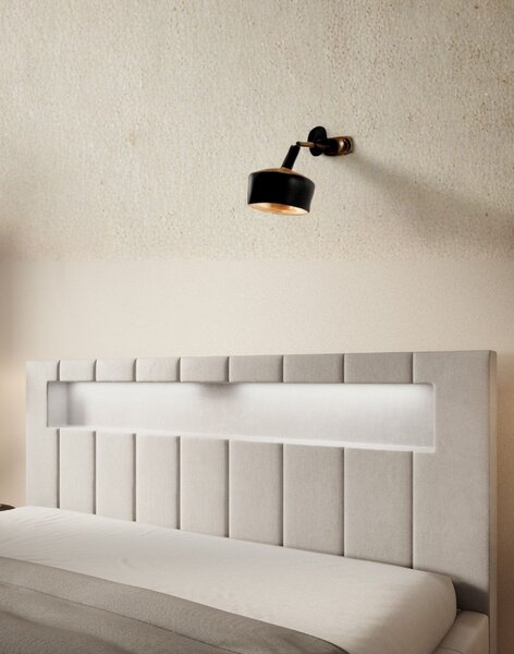 Pat cu spațiu de depozitare și iluminare LED Honey (140/160/180/200x200 cm)