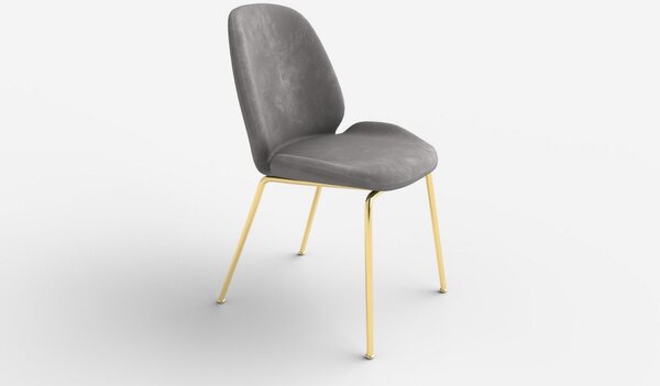Scaun tapitat K381, gri, 48x58x88 cm