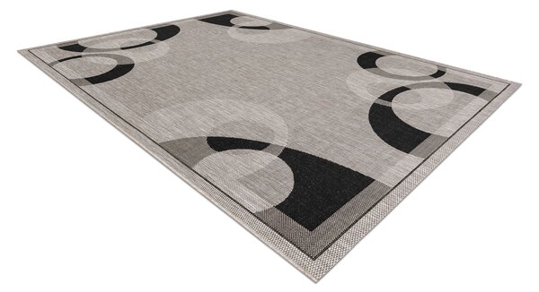 Covor sisal Floorlux 20078 argintiu si negru
