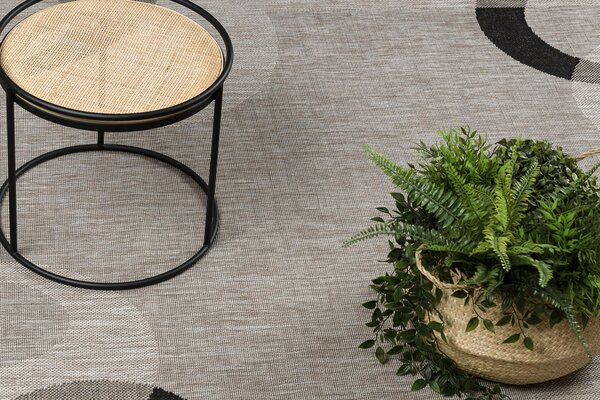 Covor sisal Floorlux 20078 argintiu si negru