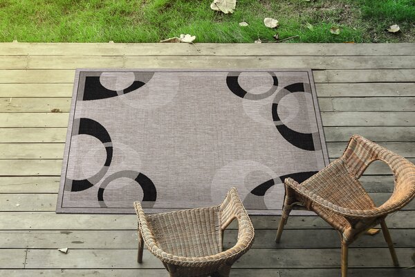 Covor sisal Floorlux 20078 argintiu si negru