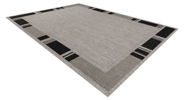 Covor sisal Floorlux 20195 argintiu si negru