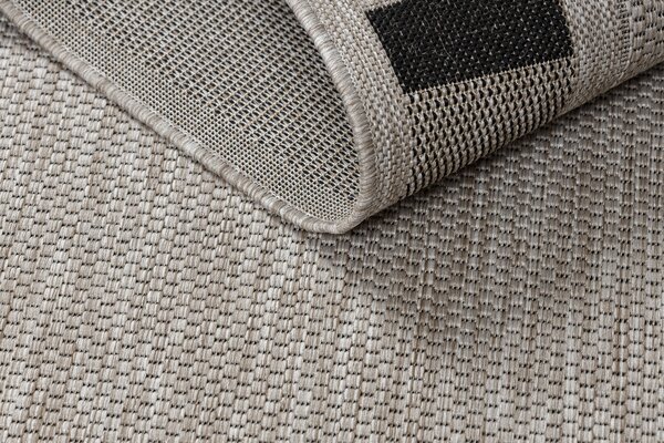 Covor sisal Floorlux 20195 argintiu si negru