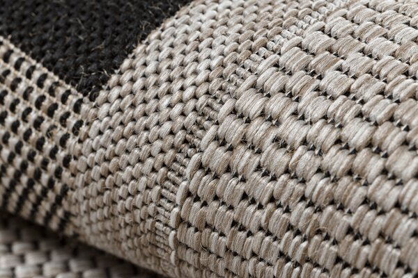 Covor sisal Floorlux 20195 argintiu si negru