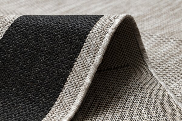 Covor sisal Floorlux 20195 argintiu si negru