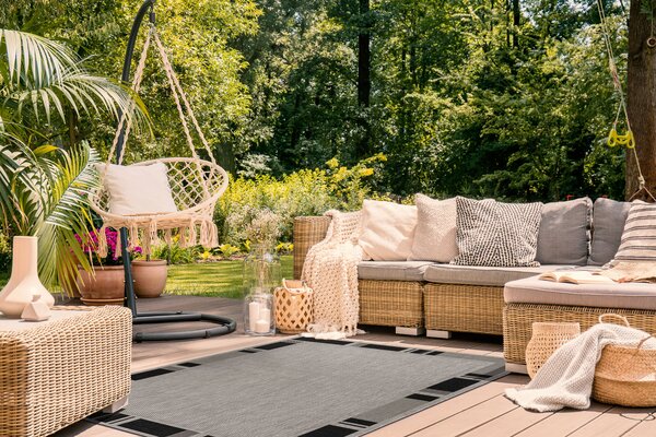 Covor sisal Floorlux 20195 argintiu si negru