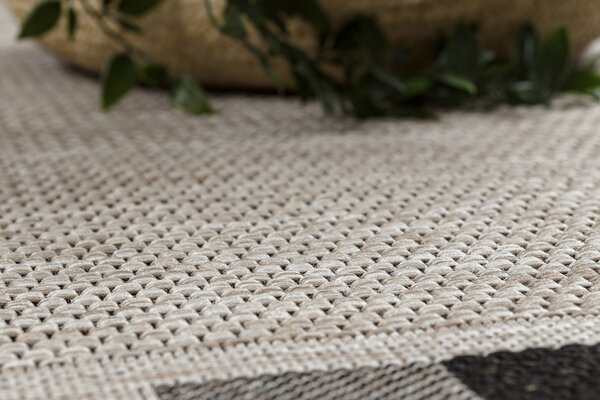 Covor sisal Floorlux 20195 argintiu si negru