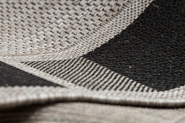 Covor sisal Floorlux 20195 argintiu si negru