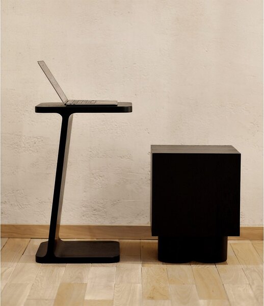 Masă lemn masiv laptop Opium, 40 × 35 × 65 cm