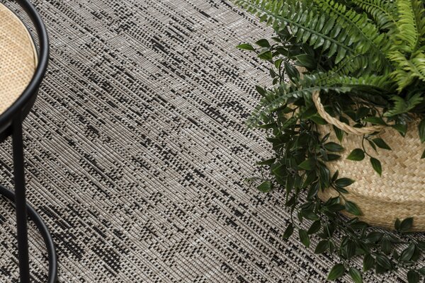 Covor sisal Floorlux 20211 argintiu si negru